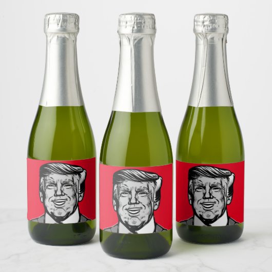DONALD TRUMP SCHAUMWEINETIKETT (Flaschen)