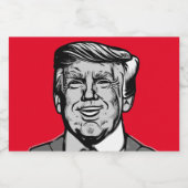 DONALD TRUMP SCHAUMWEINETIKETT (Einzelnes Label)