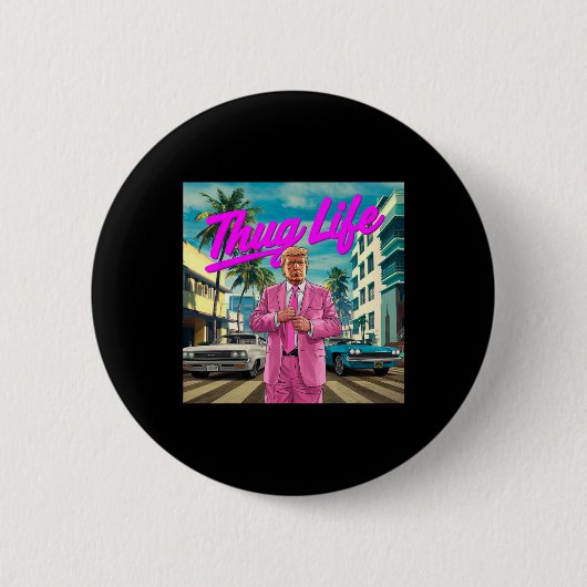 Donald Trump Schlägertum Button (Vorderseite)
