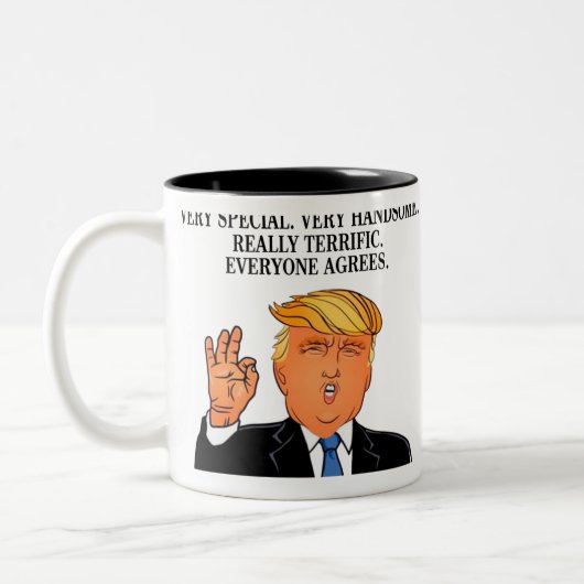 Donald Trump - schrecklicher Zweifarbige Tasse (Links)