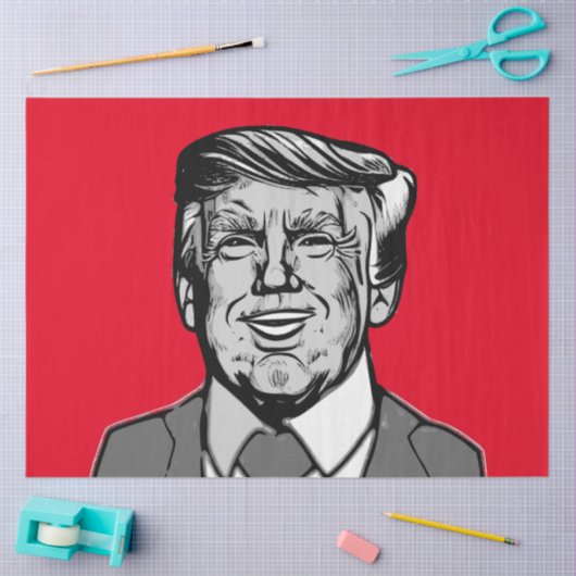 DONALD TRUMP SEIDENPAPIER (Basteln)