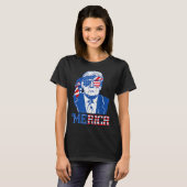 Donald Trump Shirt Merica Trump Sungl US Flag 4. (Vorne ganz)