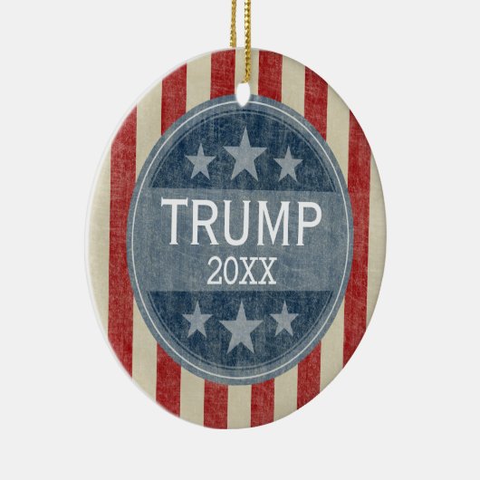 Donald Trump - Sie können das Datum bis 2020 änder Keramik Ornament (Rechts)