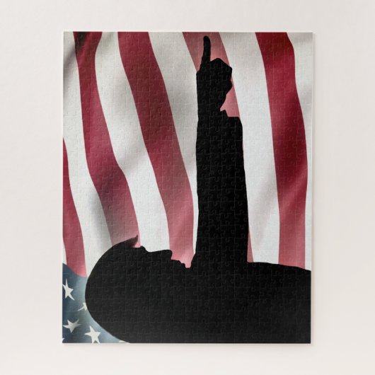 Donald Trump Silhouette Puzzle (Vertikal)