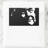 Donald Trump Silhouette Trumphead Rechteckiger Aufkleber (Tasche)