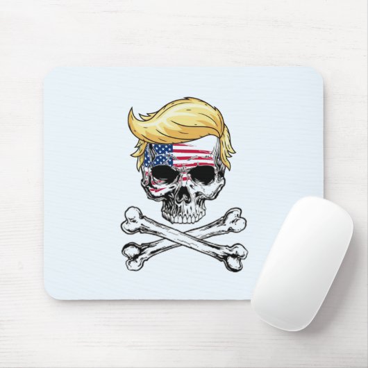 Donald Trump Skull und Crossbones Mousepad (Mit Mouse)