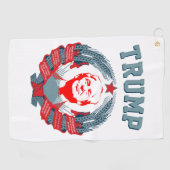 Donald Trump sowjetisches Emblem Golfhandtuch (Horizontal)