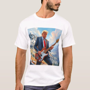 Donald Trump spielt Electric Bass Mount Rushmore T-Shirt