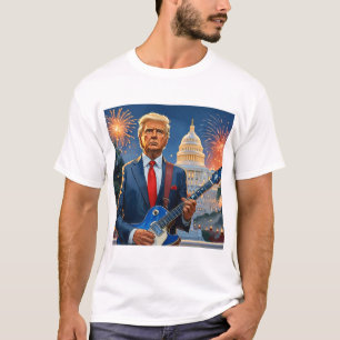 Donald Trump spielt Electric Guitar auf US-Hauptst T-Shirt