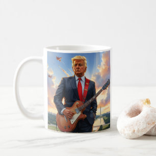 Donald Trump spielt Electric Guitar Washington DC Kaffeetasse