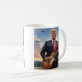 Donald Trump spielt Electric Guitar Washington DC Kaffeetasse (VorderseiteRechts)