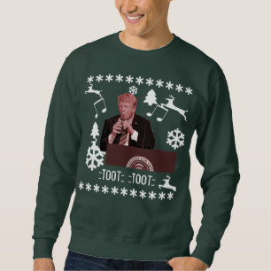 Donald Trump spielt xmas Flasche hässlicher Pullov Sweatshirt