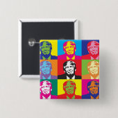 DONALD TRUMP SQUARE BUTTON RACK ABZEICHEN (Vorne & Hinten)