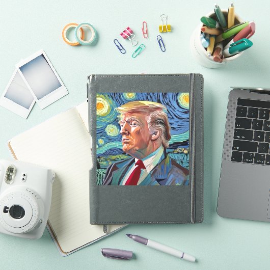 Donald Trump Starry Night Van Gogh Art Style 2024 Aufkleber (iPad Hülle)