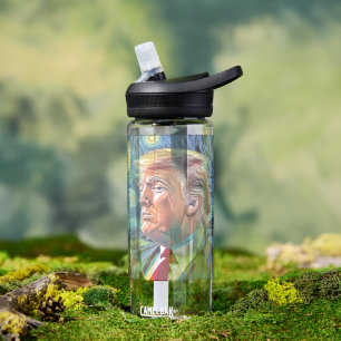 Donald Trump Starry Night Van Gogh Art Style 2024 Trinkflasche