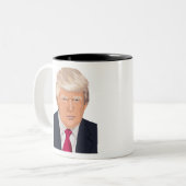 Donald Trump stellen gegenüber Zweifarbige Tasse (Vorderseite Links)