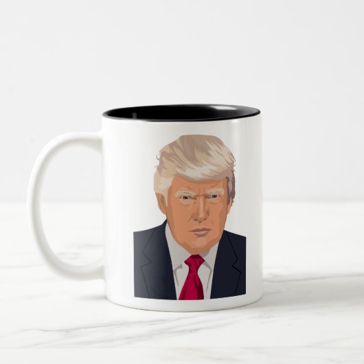 Donald Trump stellen gegenüber Zweifarbige Tasse (Links)