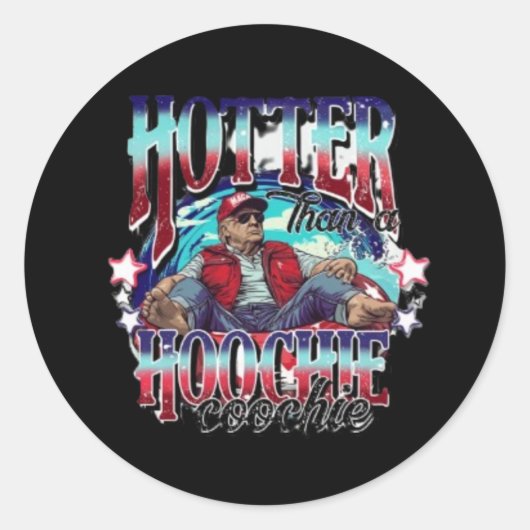 Donald Trump Summer Vibe Runder Aufkleber (Vorderseite)