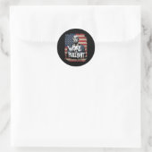 Donald Trump Supporter Tee Woke Is Bull Patriotic  Runder Aufkleber (Tasche)