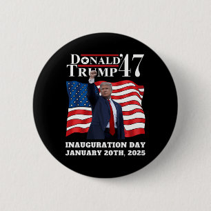 Donald Trump Tag der Amtseinführung 2025 Victo Button