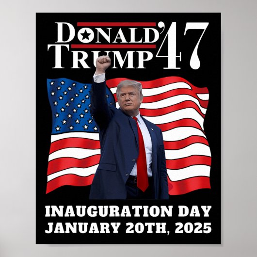 Donald Trump Tag der Amtseinführung 2025 Victo Poster (Vorne)