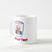 Donald Trump Tasse Shot Meme Custom Text Red & Blu (Vorderseite Links)