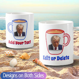 Donald Trump Tasse Shot Meme Custom Text Red & Blu