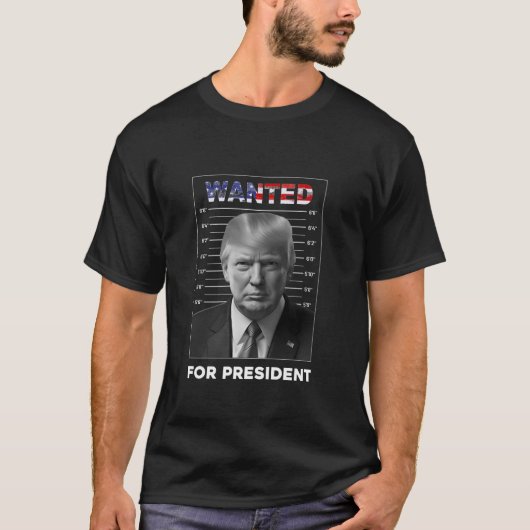 Donald Trump Tasse Shot Wollte für US-Präsident 20 T-Shirt (Vorderseite)