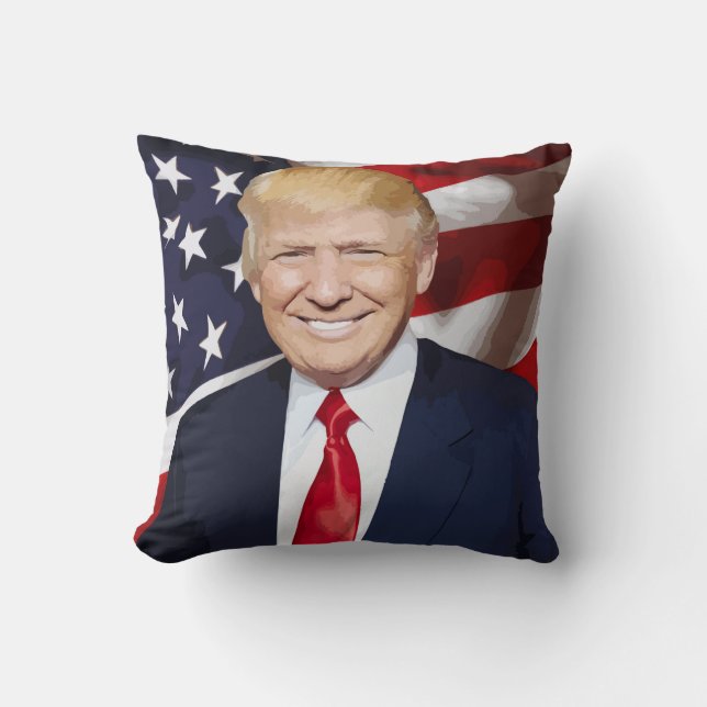 DONALD TRUMP THROW PILLOW KISSEN (Vorderseite)