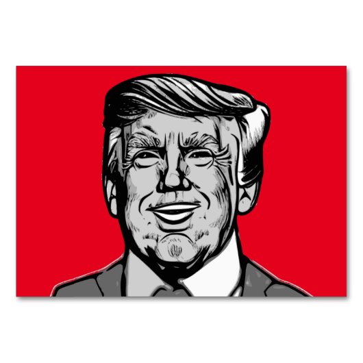 DONALD TRUMP TISCHNUMMER (Vorderseite)