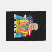 Donald Trump trägt Müllhalde und macht Amer Fleecedecke (Vorderseite (Horizontal))