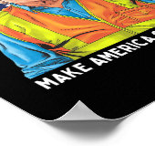 Donald Trump trägt Müllhalde und macht Amer Poster (Ecke)