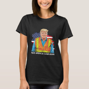 Donald Trump trägt Müllhalde und macht Amer T-Shirt