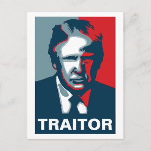 Donald Trump TRAITOR Postkarte