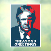 Donald Trump Treasons Greetings Fensteraufkleber (Blatt 3)