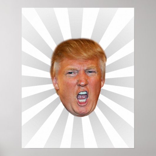 Donald Trump treibender Kopf Poster (Vorne)