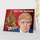 DONALD TRUMP TREMENDOUS ZEIT GROSSE CHRISTMAS-KART KARTE (Gelbe Blume)