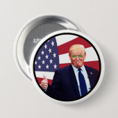 Donald Trump: Trilateraler Trump Button (Vorne & Hinten)