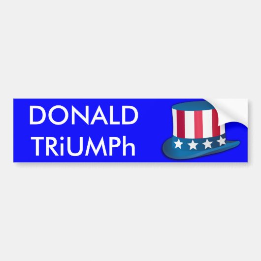 Donald Trump, Triumph Uncle Sam Hat USA Sticker Autoaufkleber (Vorne)
