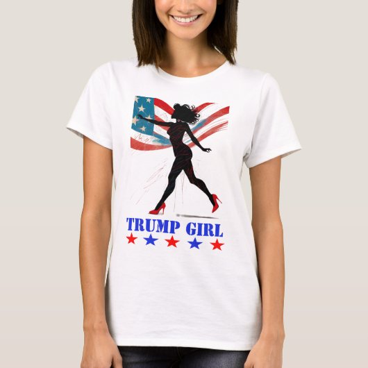 DONALD TRUMP-TRUMP-MÄDCHEN T-Shirt (Vorderseite)