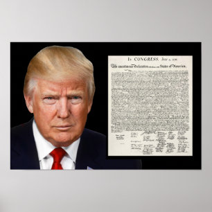 Donald Trump u. die Unabhängigkeitserklärung Poster