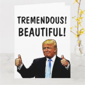 DONALD TRUMP ÜBERSIEGTE GLÜCKLICHE GEBURTSKARTEN KARTE (Gelbe Blume)