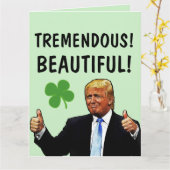 DONALD TRUMP ÜBERSIERTE ST.PATRICK'S DAYCARDS KARTE (Gelbe Blume)