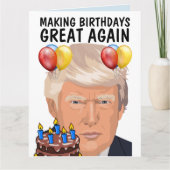 DONALD TRUMP ÜBERZOGENE Grußkarten BIRTHDAY Karte (Vorderseite)
