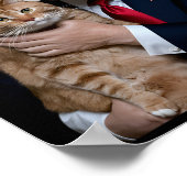 Donald Trump und Cat Funny Trump und Katze Poster (Ecke)