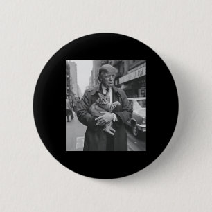 Donald Trump und Cat in Nyc Button