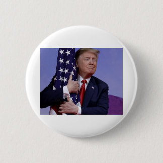 Donald Trump und die Flagge Button