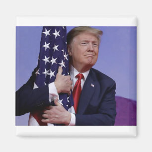 Donald Trump und die Flagge Magnet