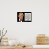 Donald Trump und die Unabhängigkeitserklärung Poster (Küche)
