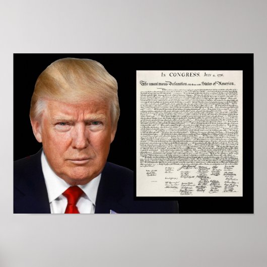 Donald Trump und die Unabhängigkeitserklärung Poster (Vorne)